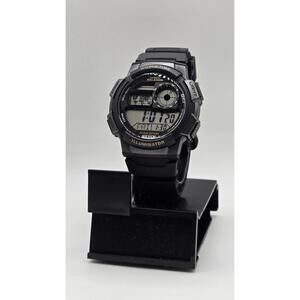 Casio Men’s Digital Watch with Black and Silver Grey Dial - AE1000W-1AV